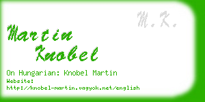 martin knobel business card